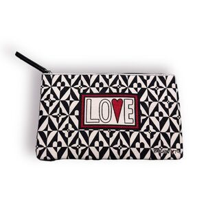 Brighton Black White and Red LOVE Cosmetic Pouch
